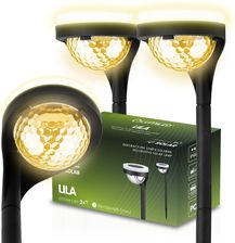 Zdjęcie 2x Lampa Solarna Ogrodowa LED LILA Wbijana Dekoracyjna 3000K LUMILED - Brzozów