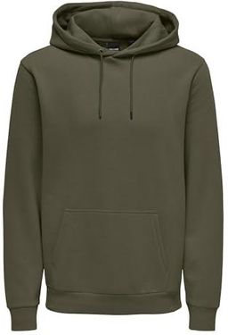 ONLY & SONS Męska bluza z kapturem Onsceres Sweat Noos, Major Brown, L [esnt]