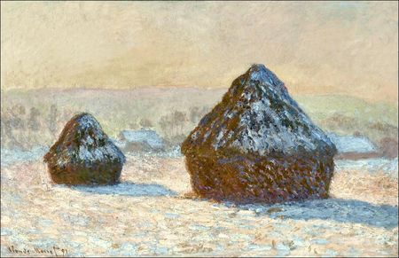 クロード・モネ、MEULES, EFFET DE NEIGE, LE MATIN Meules, Effet de Neige, Le Matin (Wheatstacks, Snow Effect