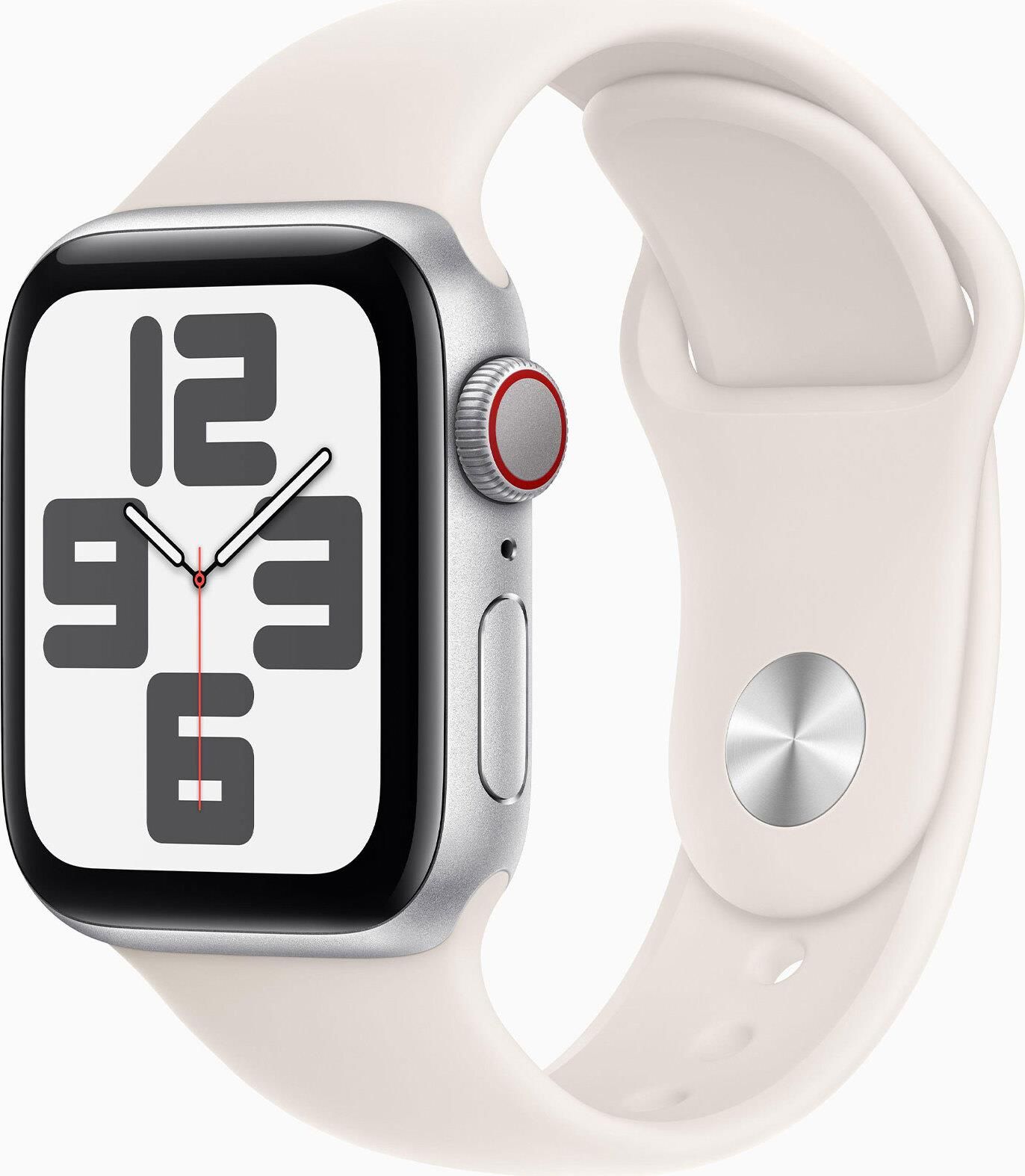 Apple Watch SE (GPS + Cellular) アルミニウム Apple Watch SE GPS + Cellular z aluminiową kopertą Starlight 40 mm