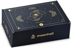 Zdjęcie Moonholi Magic zestaw do rytuałów: palo santo, 1 opak. + yerba santa, 1 opak. + tęczowy kamień księżycowy, 1 szt. + świeca piżmo i paczula, 60 ml - Żary