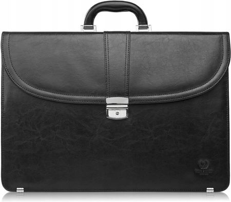 Aktówka męska skórzana do ręki i na ramię czarna Paolo Peruzzi