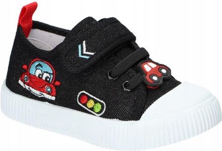 Trampki Tenisówki Dziecięce American Club TEN169 Wkładka Skórzana Black 23