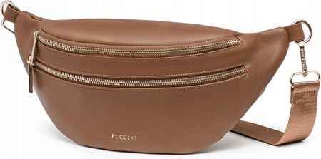 Puccini Nerka Damska Torebka Saszetka Biodrowa Biodrówka Brązowa TM252-6A