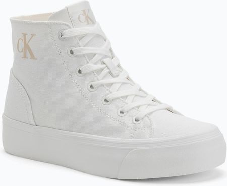 Trampki damskie Calvin Klein YW0YW01764 Vulc Flatform Mid Cv Mg triple bright white Wiosna 2025