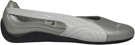 Baleriny damskie Puma SPEEDCAT METALLIC srebrne 40158101