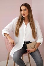 Zdjęcie Koszula bawełniana muślinowa oversize biała - Sulejów