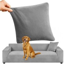 Zdjęcie Pokrowiec na Narożnik Kanapę Leżankę Ciemno Szary Welur Elastyczny 190-230 Ruhhy 26181 - Rybnik