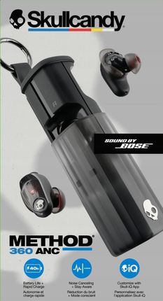 美品　Skullcandy METHOD 360 ANC ブラック Skullcandy Method 360 ANC TRUE BLACK [S2MTW-T740]｜新品通販