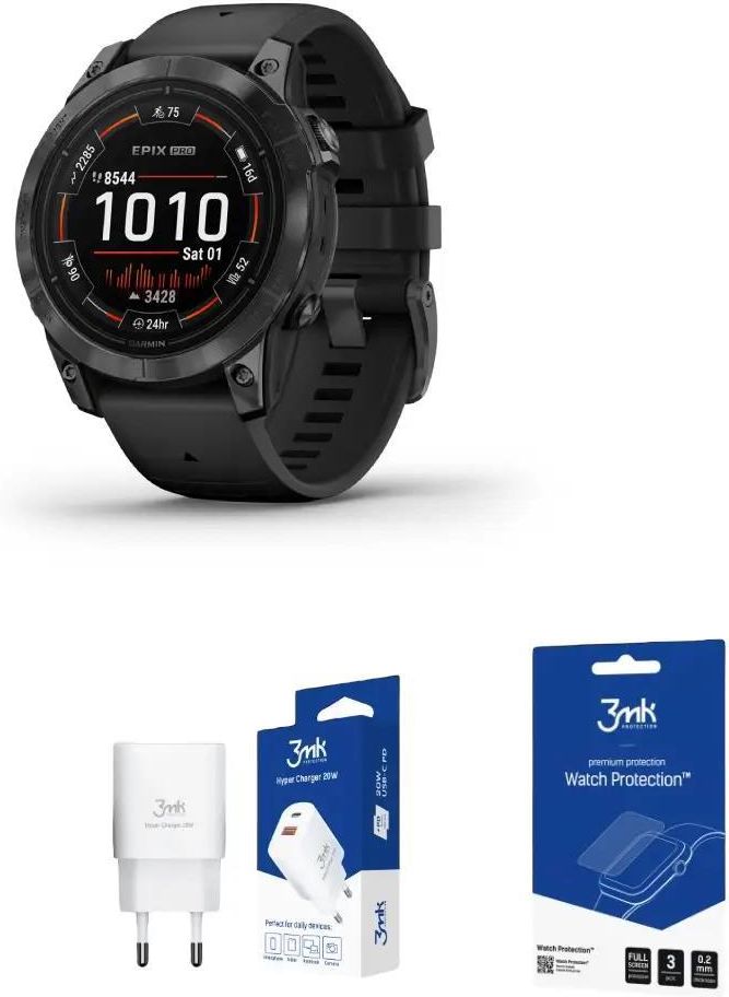 GARMIN EPIX PRO （GEN2） 5IMM Garmin Epix Pro Gen.2 47mm Sapphire Czarny (010-02803-11