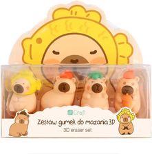 Zdjęcie Gumki Do Mazania 3D Kapibara 4Szt. Dalprint - Pobiedziska