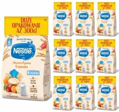 Zdjęcie Nestle Kaszka Mleczno-Ryżowa 5 Owoców dla niemowląt po 9 Miesiącu 10x300g - Skawina