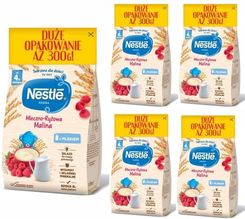 Zdjęcie Nestle Kaszka Mleczno-Ryżowa Malina po 4 miesiącu 5x300g - Skawina