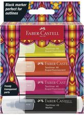 Zdjęcie Faber Castell Zakreślacz Glassy 4 Kolory Neonowe + Czarny - Warka