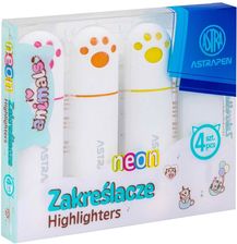 Zdjęcie Astra Papiernicze Zakreślacze Z Uszkami Astrapen Animals Neon 4 Kolory - Poznań