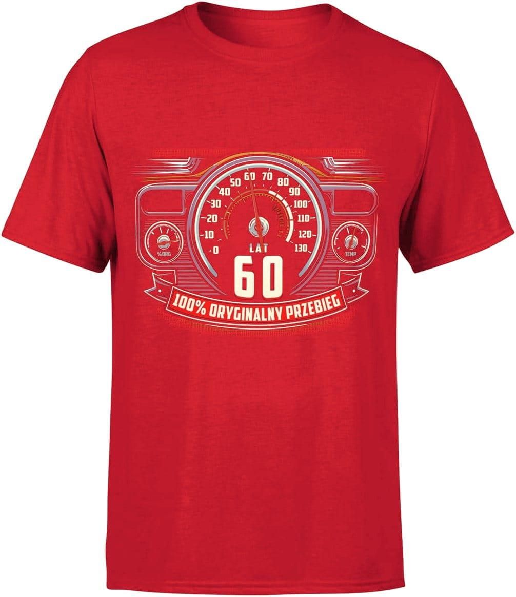 60 lat Oryginalny przebieg Męska koszulka (M, Czerwony) - Ceny i opinie ...