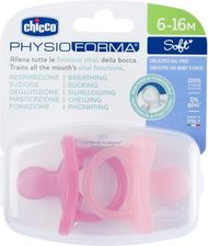Zdjęcie Chicco Physioforma Soft Smoczek Silikonowy Uspokajający 6-16M Różowy 2Szt. - Libiąż
