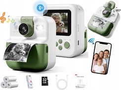 Zdjęcie Aparat Natychmiastowy dla Dzieci Cyfrowy MP3 GRY Druk Telefon Obiektyw 180s / P02 Zielony - Gogolin