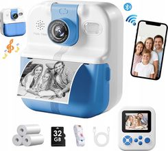 Zdjęcie Aparat Natychmiastowy dla Dzieci Cyfrowy MP3 GRY Druk Telefon Obiektyw 180s / P02 Niebieski - Raszków