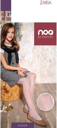 Noq by Knittex Dziecięce rajstopy Zaria bianco, 128-134