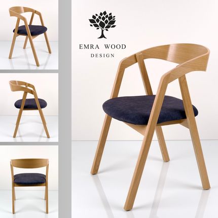 Emra Wood Design Krzesło Dębowe Neo Kr-58 Tkanina Chill Me 11