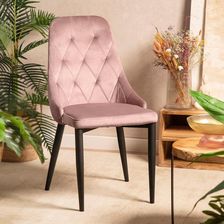 Zdjęcie Homla Krzesło Louis Quilter Welurowe Różowe 44x59x88cm 848976 (H213959) - Piotrków Kujawski