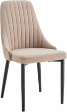 Kontrasto Krzesło Tapicerowane Nowoczesne Do Jadalni Salonu Welurowe Eva2 Taupe