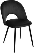 Zdjęcie Homla Krzesło Tercio Welurowe Czarne 47x55x77cm 871035 (H225454) - Turek
