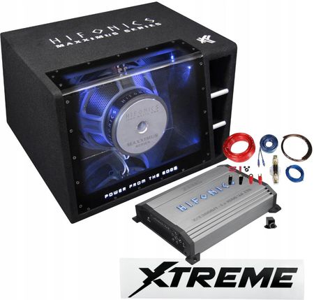 Xtreme Subwoofer Hifonics MXZ-12BP 1000W HiFonics ZXE3000+ RX35KIT+wlepki