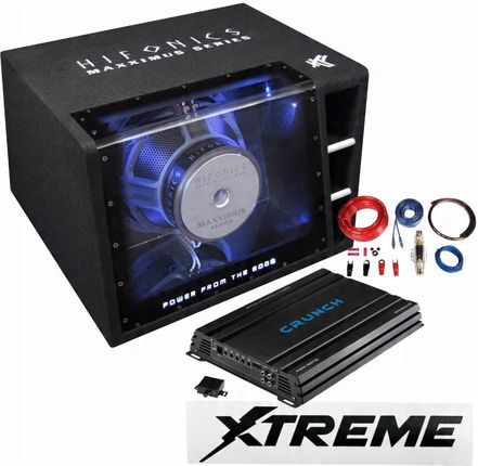 Xtreme Subwoofer Hifonics MXZ-12BP 1000W GPX3300.1 RX35KIT wlepki