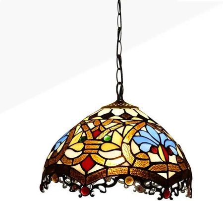 Abruzzo Lampa Witrażowa Wisząca Tiffany Capolavoro Szklana Kolorowa (ABRLWCAPO3)