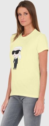 KARL LAGERFELD Żółty t-shirt Ikonik 2.0 Karl T-shirt, Rozmiar M