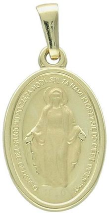 Diament Zawieszka złota 585 Medalik Matka Boska Cudowna | 2,5 cm | 1,72 g