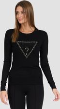 Zdjęcie GUESS Czarny damski sweter Rylie Triangle Logo, Rozmiar L - Marki