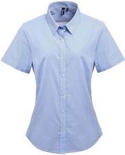 Zdjęcie Damska Bawełniana Koszula Z Krótkim Rękawem W Kratkę Micro Gingham - Trzebinia