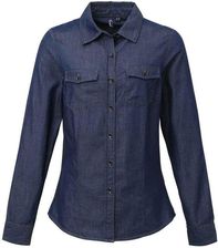 Zdjęcie Damska Koszula Z Dżinsowymi Przeszyciami W Stylu Dżinsowym - Łeba