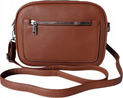 Zdjęcie Torebka Damska, Miejska Mała Listonoszka na Ramię, Kuferek, Kolor Brązowy - Nowe Miasto nad Pilicą