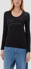 Zdjęcie GUESS Czarny damski longsleeve Embro Script, Rozmiar S - Marki