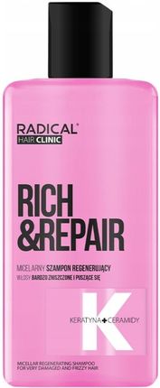 Regenerujący szampon micelarny Rich&Repair RADICAL HAIR CLINIC 300 ml