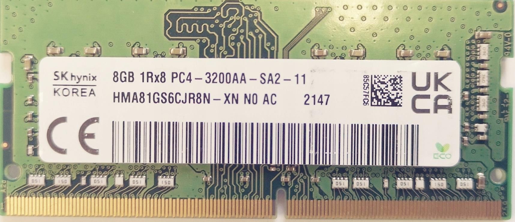 Podzespoły do laptopa Sk Hynix Pamięć Ram DDR4 PC4 3200AA