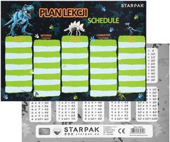 Zdjęcie Starpak Plan Lekcji Z Tabliczką Mnożenia A5 Dinozaur - Chorzów