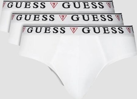 GUESS Zestaw białej męskiej bielizny slipy 3 Pack, Rozmiar M
