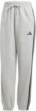 Zdjęcie adidas Kobiety ESSENTIALS 3-STRIPES FLEECE LOOSE PANTS, medium grey heather/black, M - Kunów