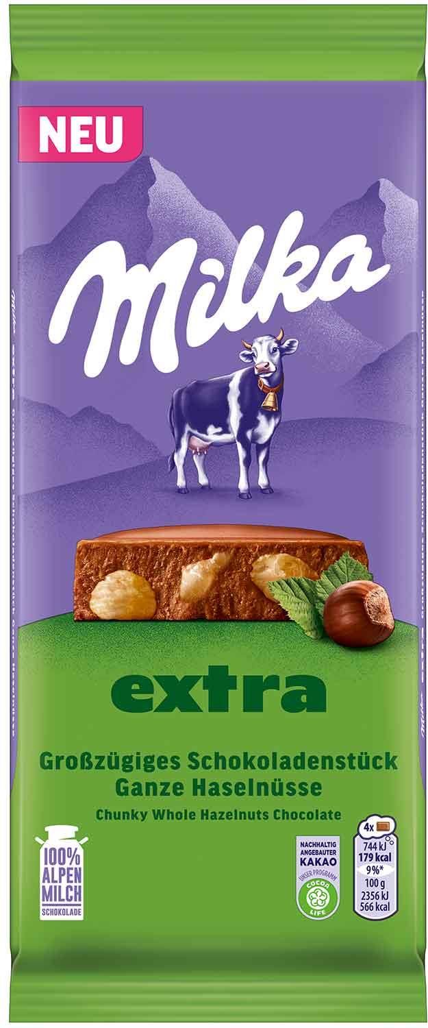CZEKOLADA MLECZNA MILKA EXTRA GANZE HASELNUSSE 190g NOWOŚĆ - Ceny