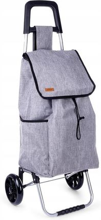 Wózek z torbą na zakupy szary 40 l