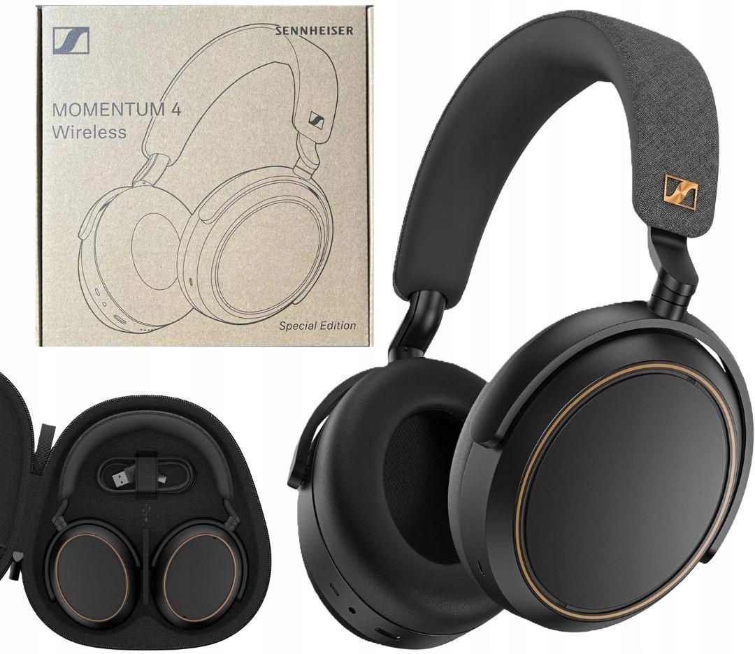 MOMENTUM 4 Wireless　ブラックゴールド Słuchawki Sennheiser Momentum 4 Special Edition Se Czarny - Opinie