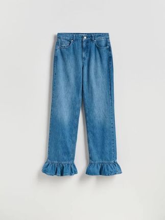 Reserved Jeansy z falbankami niebieski Ceny i opinie