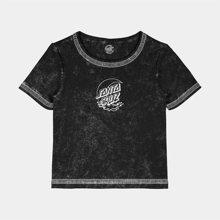 koszulka SANTA CRUZ - Moon Dot Reflection Front  Black Acid Wash (BLACK ACID WASH) rozmiar: 12
