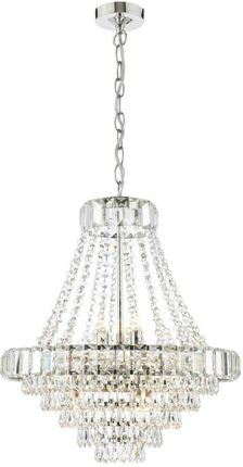 Dar Lighting Regulowany Żyrandol Osborne Osb1238-Eh Rokoko Do Salonu Kryształy Srebrna (Osb1238Eh)