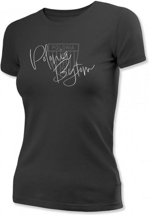 Koszulka krótki rękaw Polonia Bytom Black W SREBBSB
